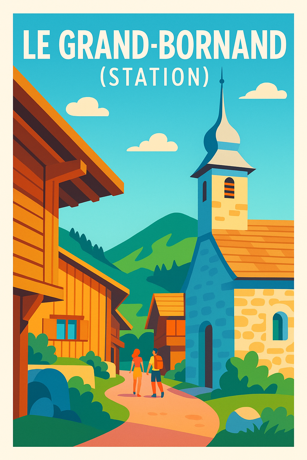Affiche de Le Grand-Bornand - L'authenticité des Alpes au cœur de votre déco