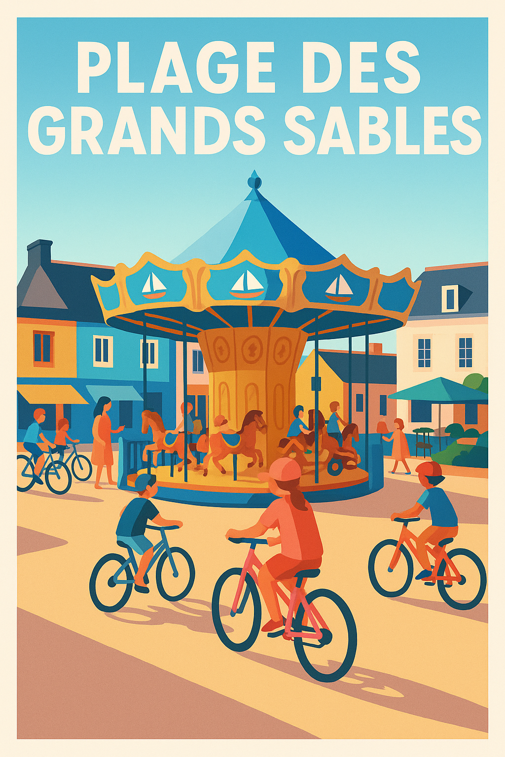 Affiche de Plage des Grands Sables - Douceur de vivre et souvenirs d'enfance