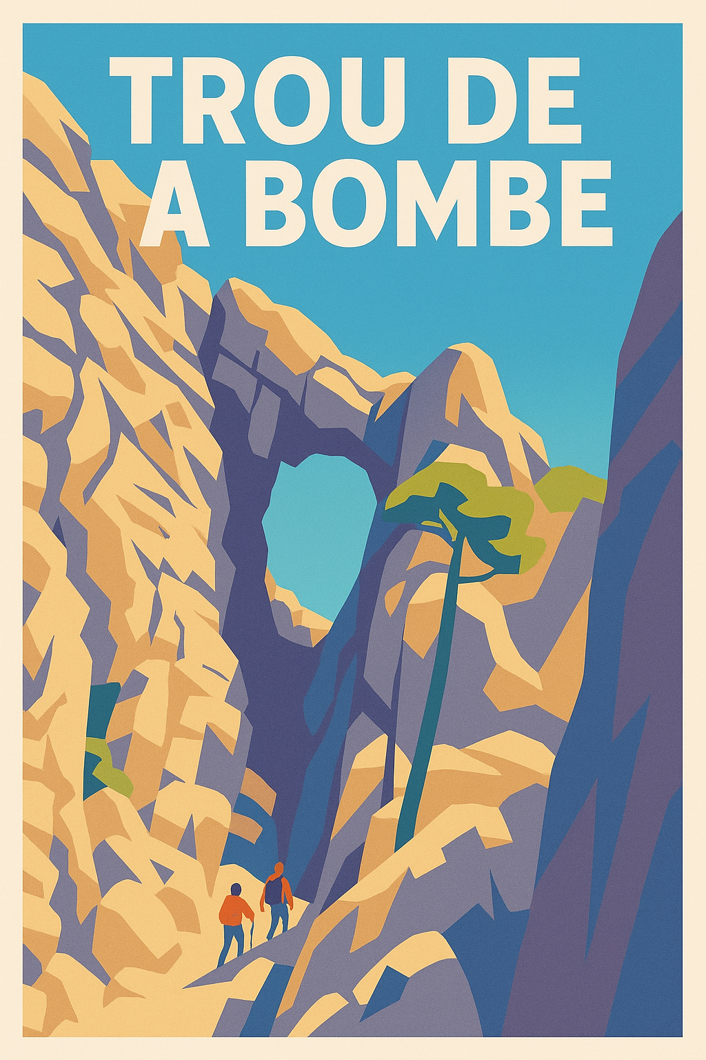 Affiche du Trou de la Bombe, massif de Bavella | Afich