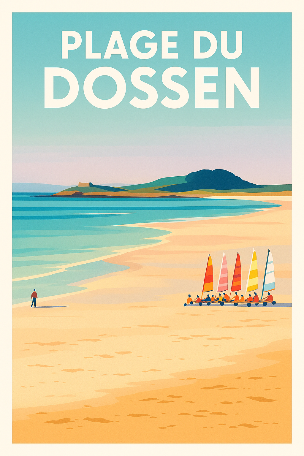 Affiche de Plage du Dossen - L'esprit glisse en Bretagne Nord