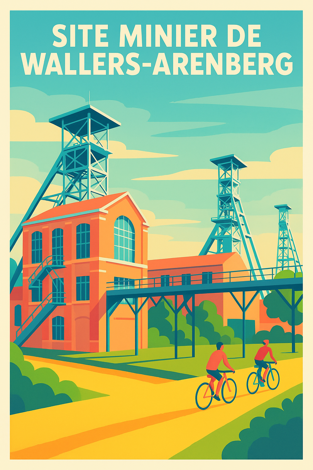 Affiche de Wallers Arenberg, les chevalements | Afich