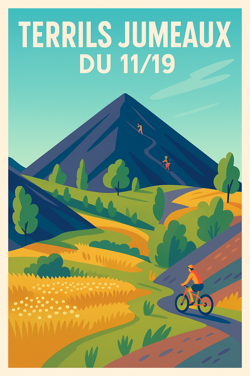 Affiche des Terrils jumeaux du 11/19, poster Loos-en-Gohelle