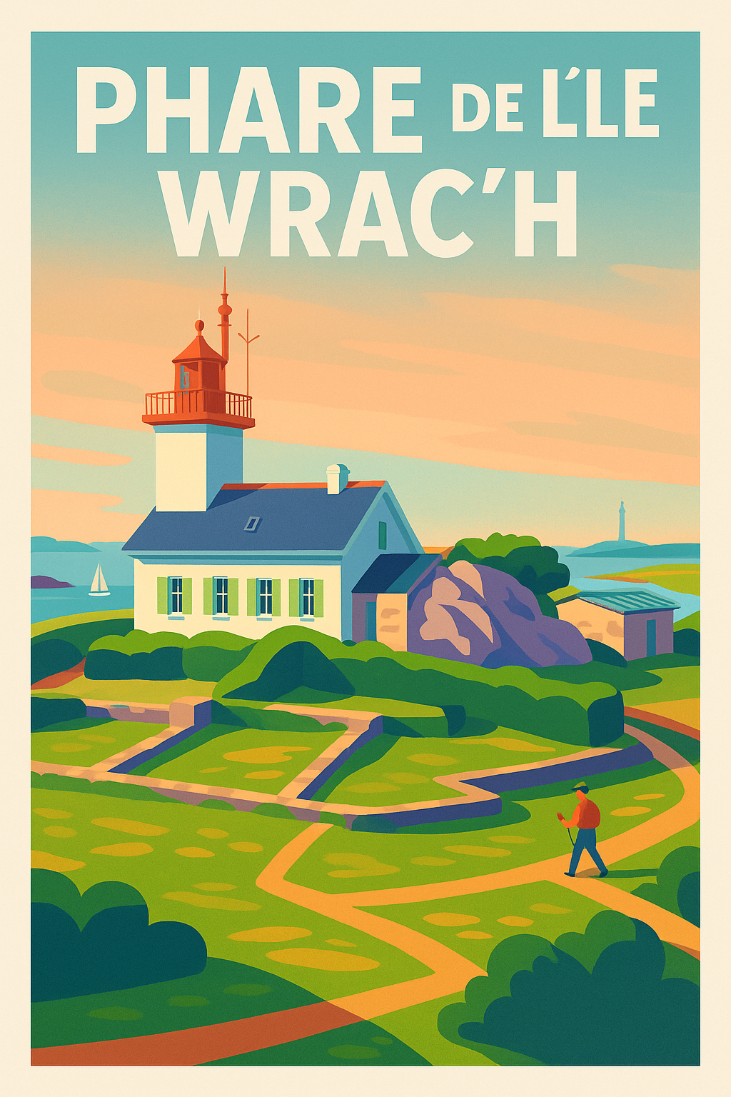 Affiche de Phare de l'Île Wrac'h - L'éclat poétique du Finistère