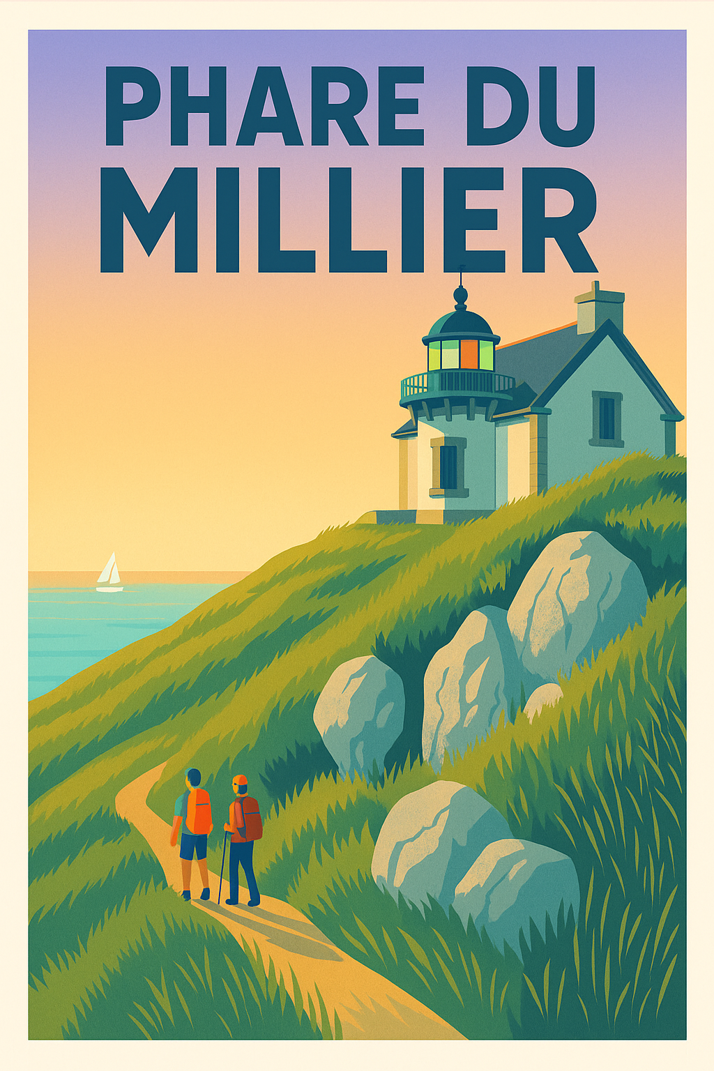 Affiche de Phare du Millier - L'éclat sauvage de la côte bretonne