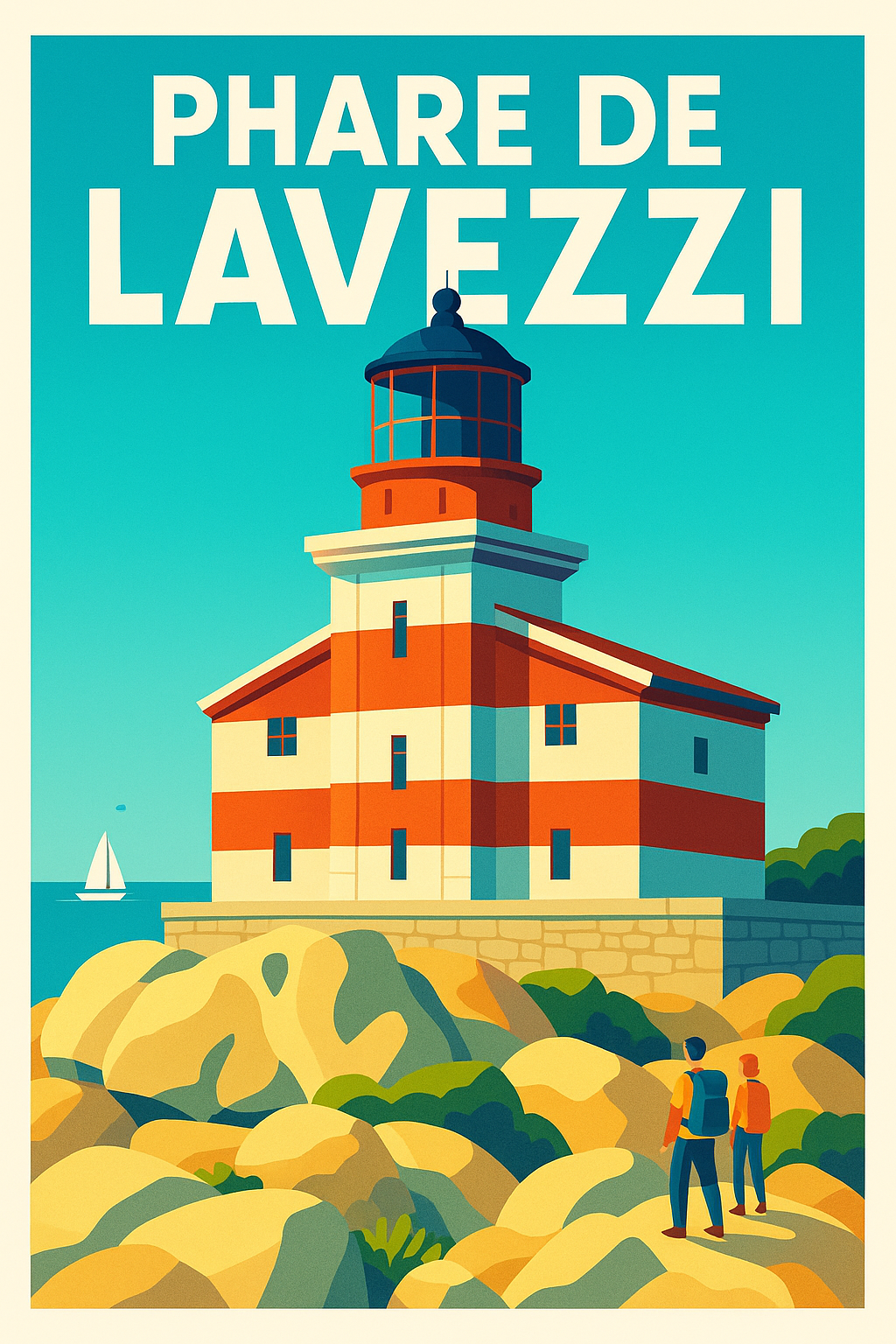 Affiche de Phare de Lavezzi - L'éclat sauvage des îles corses