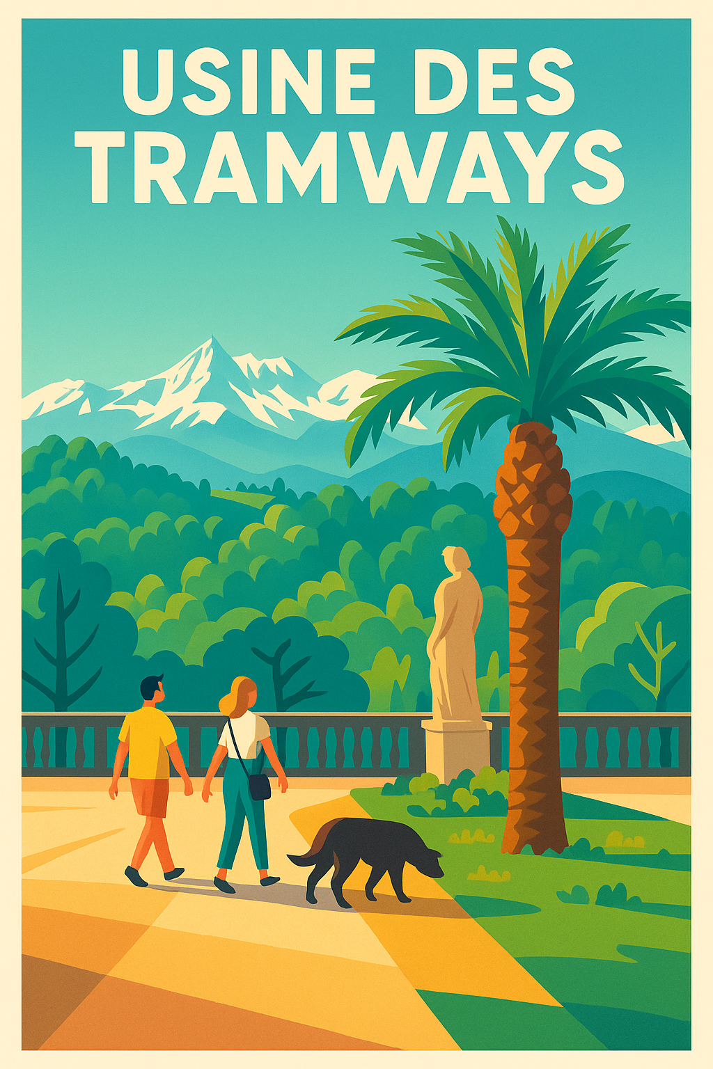 Affiche de l'Usine des Tramways, poster Pau | Afich