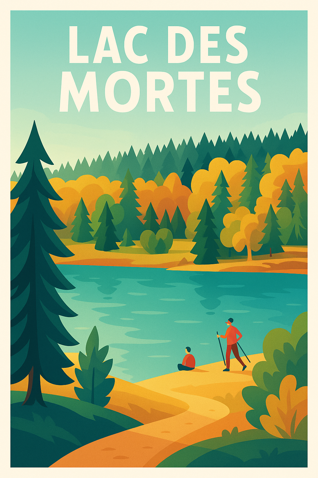 Affiche de Lac des Mortes - L'éclat de l'automne au cœur de la nature