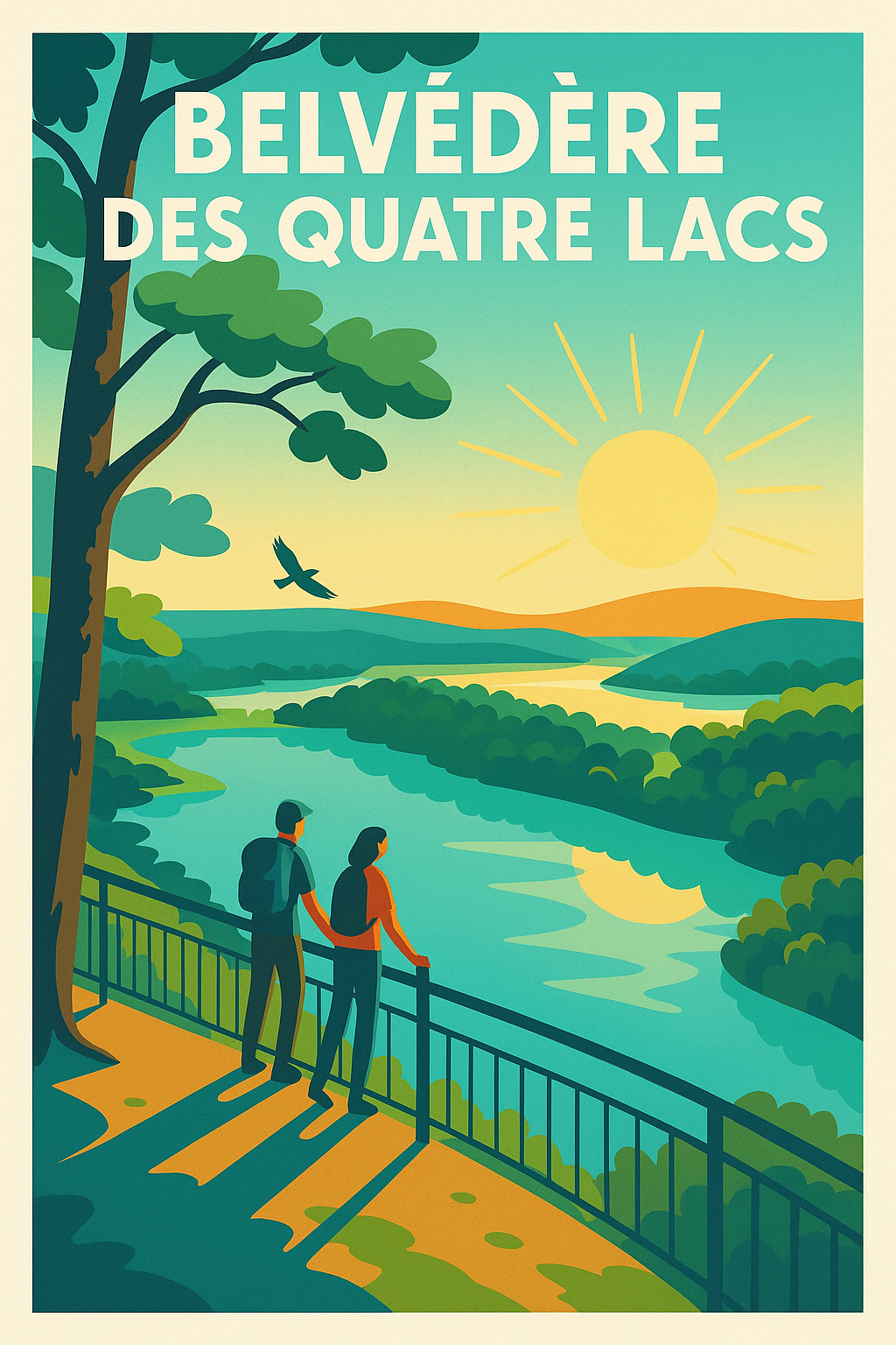 Affiche de Belvédère des Quatre Lacs - Un panorama jurassien époustouflant