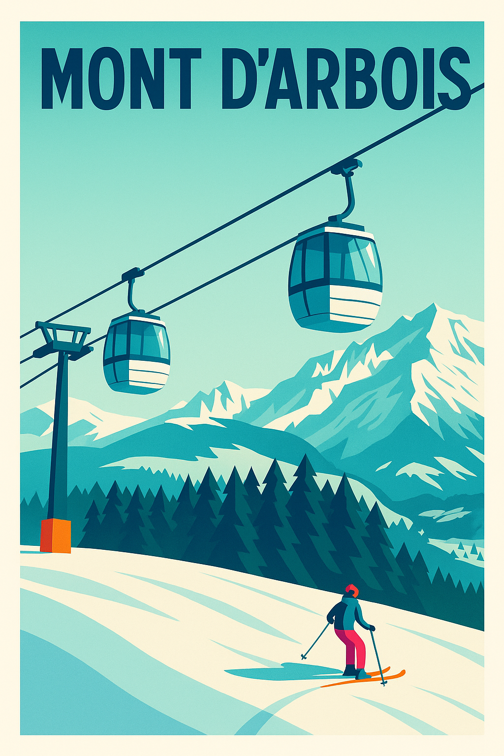 Affiche de Mont d’Arbois - L'élégance des sommets enneigés