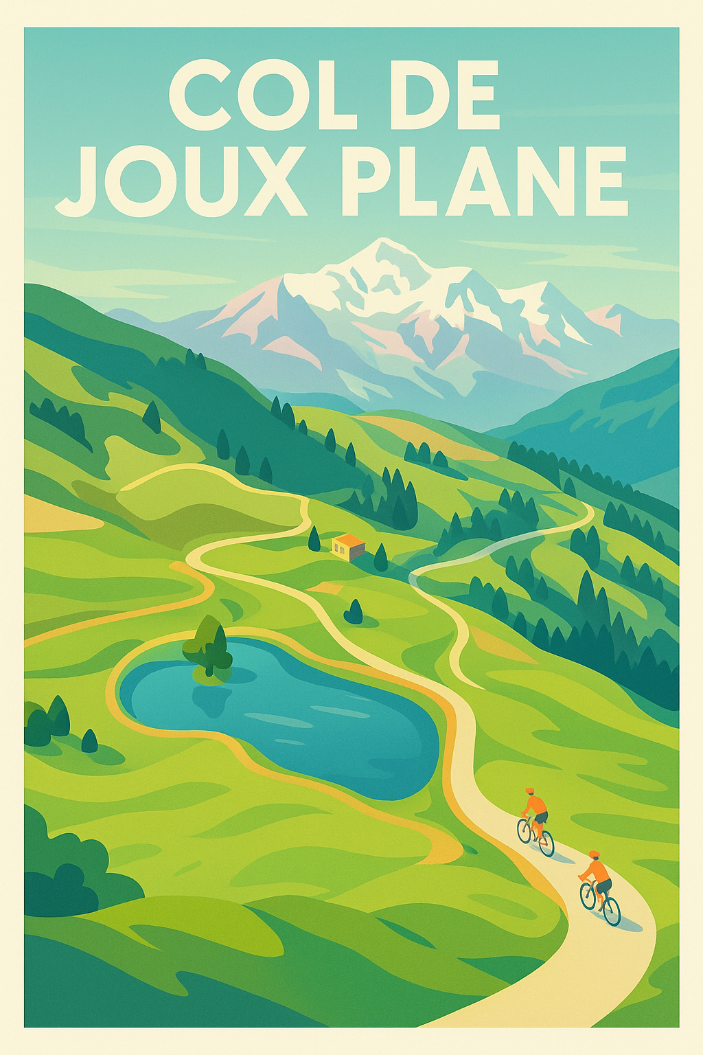 Affiche de Col de Joux Plane - L'ascension mythique face au Mont-Blanc