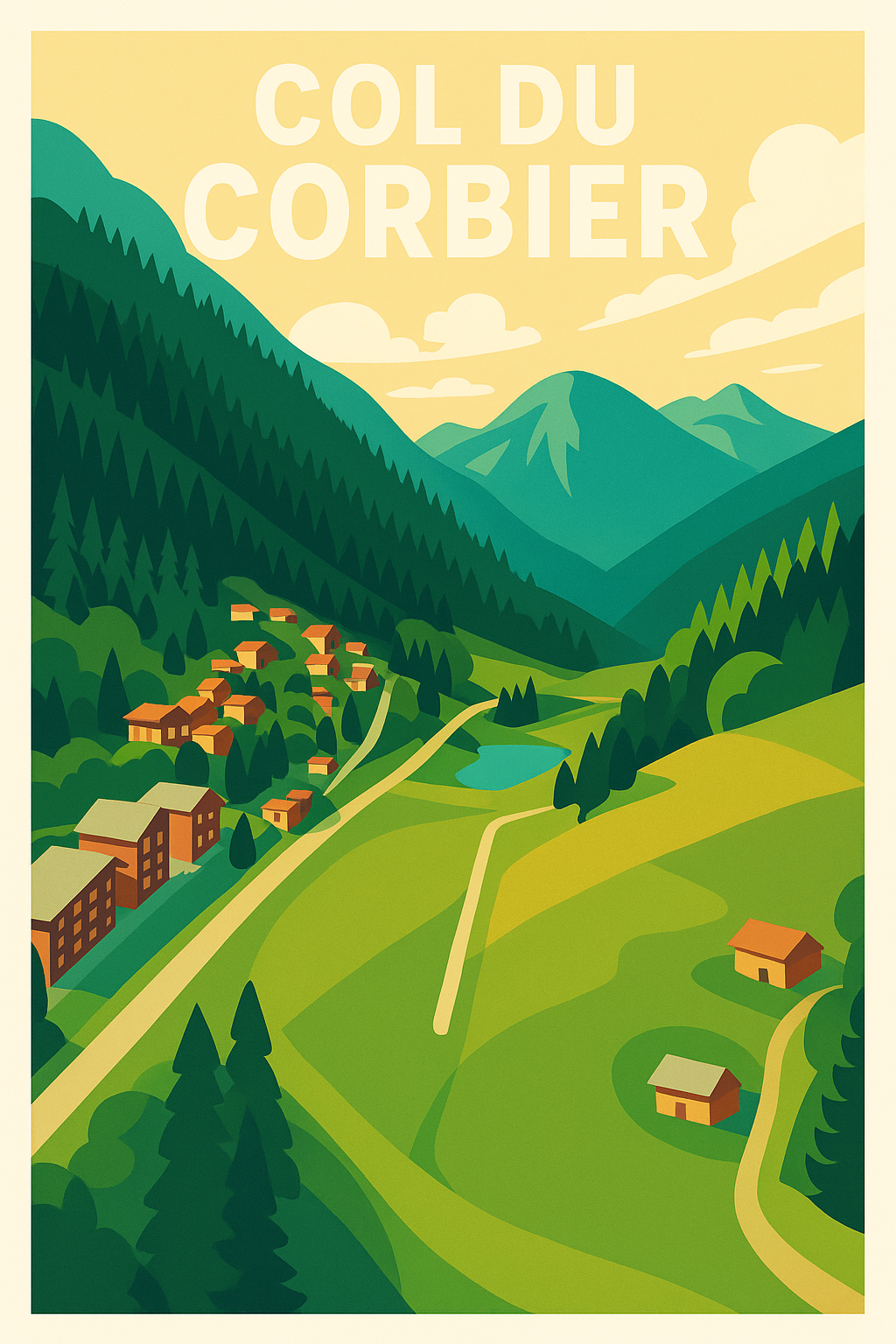 Affiche de Col du Corbier - L'évasion alpine au cœur de la Haute-Savoie