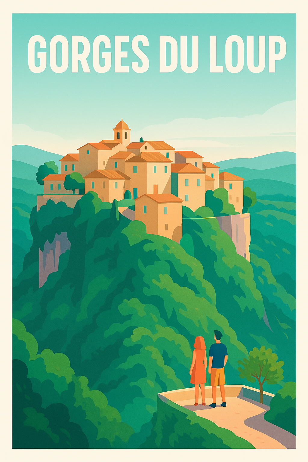 Affiche de Gorges du Loup - L'éclat d'un village perché sous le soleil de Provence
