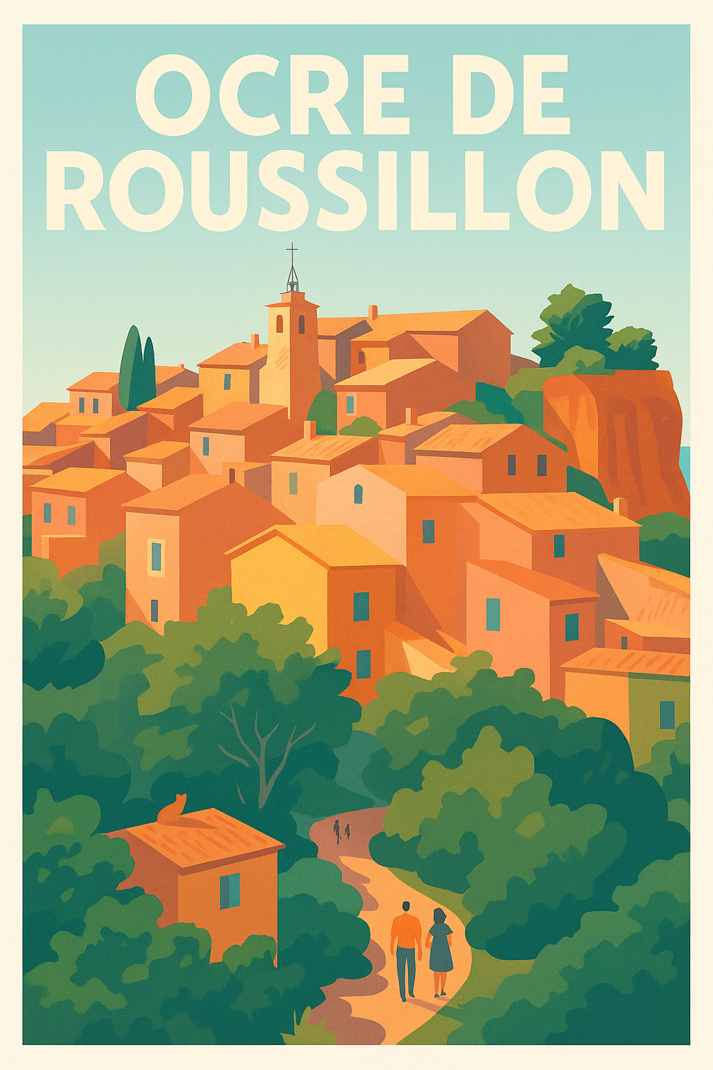 Affiche de Ocre de Roussillon - Les couleurs éclatantes du Luberon