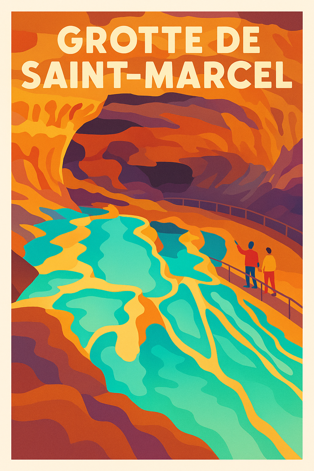 Affiche de Grotte de Saint-Marcel - Un voyage féerique au cœur de l'Ardèche