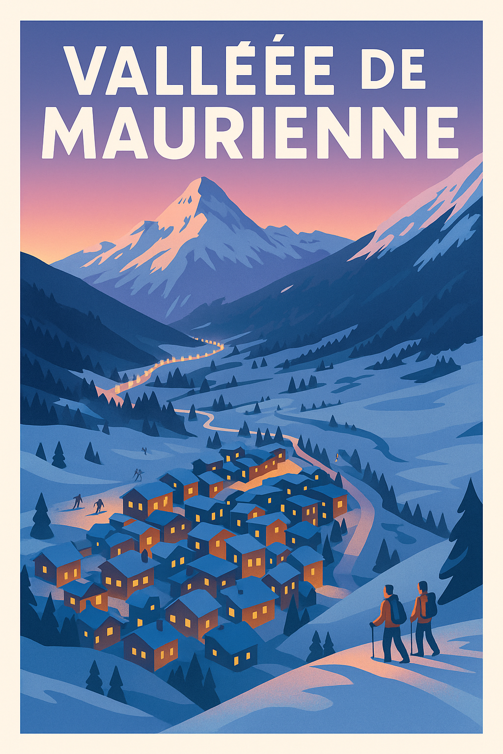 Affiche de Vallée de la Maurienne - L'éclat des sommets enneigés