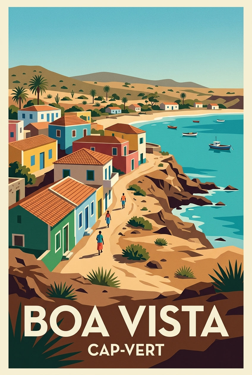 Affiche de Boa Vista, poster maisons colorées | Afich