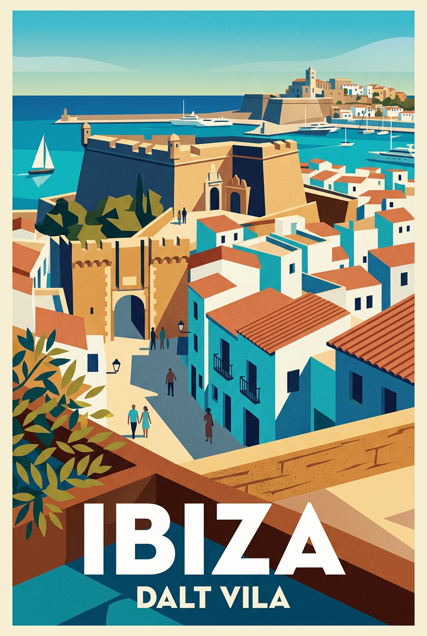 Affiche d'Ibiza, Dalt Vila | Afich