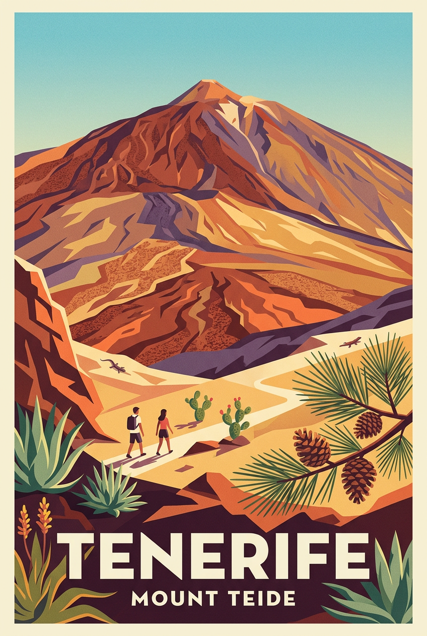 Affiche de Tenerife, le volcan du Mont Teide | Afich
