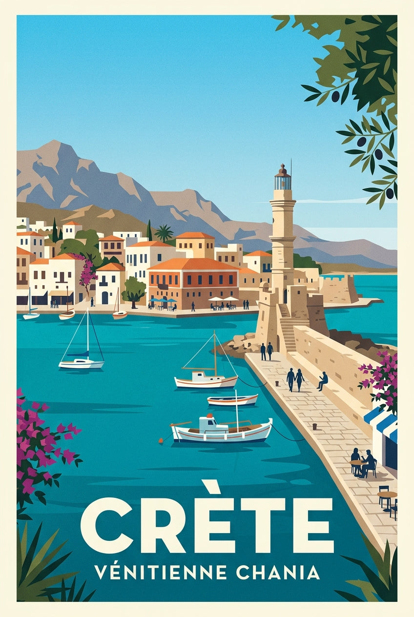 Poster de Crète, phare vénitien | Afich