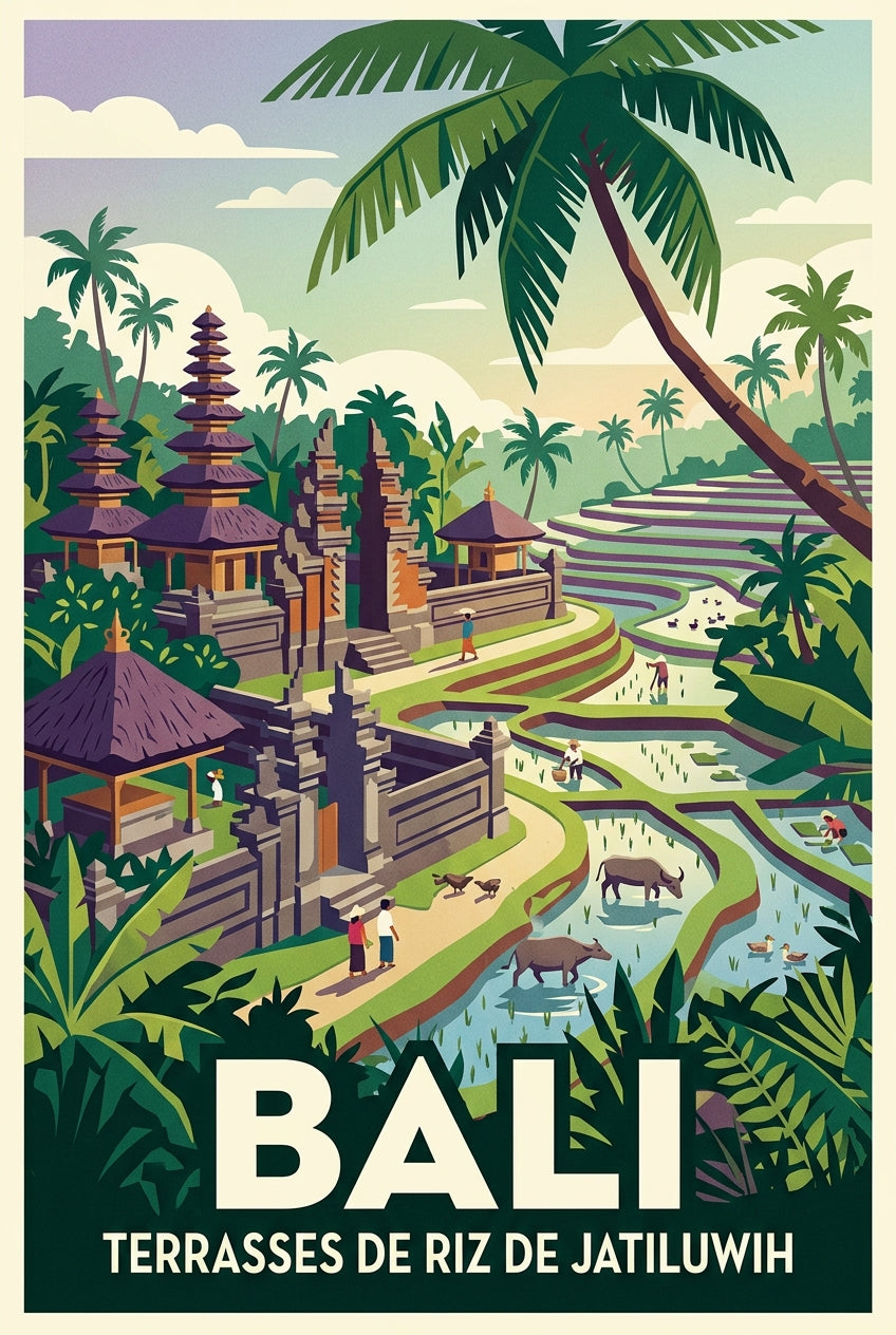 Poster de Bali, terrasses de Jatiluwih | Afich