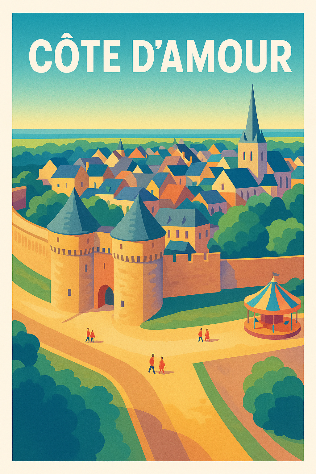 Affiche de Côte d'Amour - Le charme intemporel de la cité médiévale