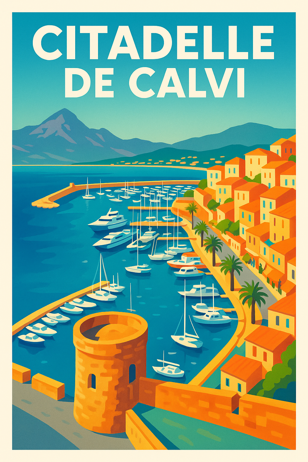 Affiche de Citadelle de Calvi - L'élégance de la Corse entre mer et montagnes