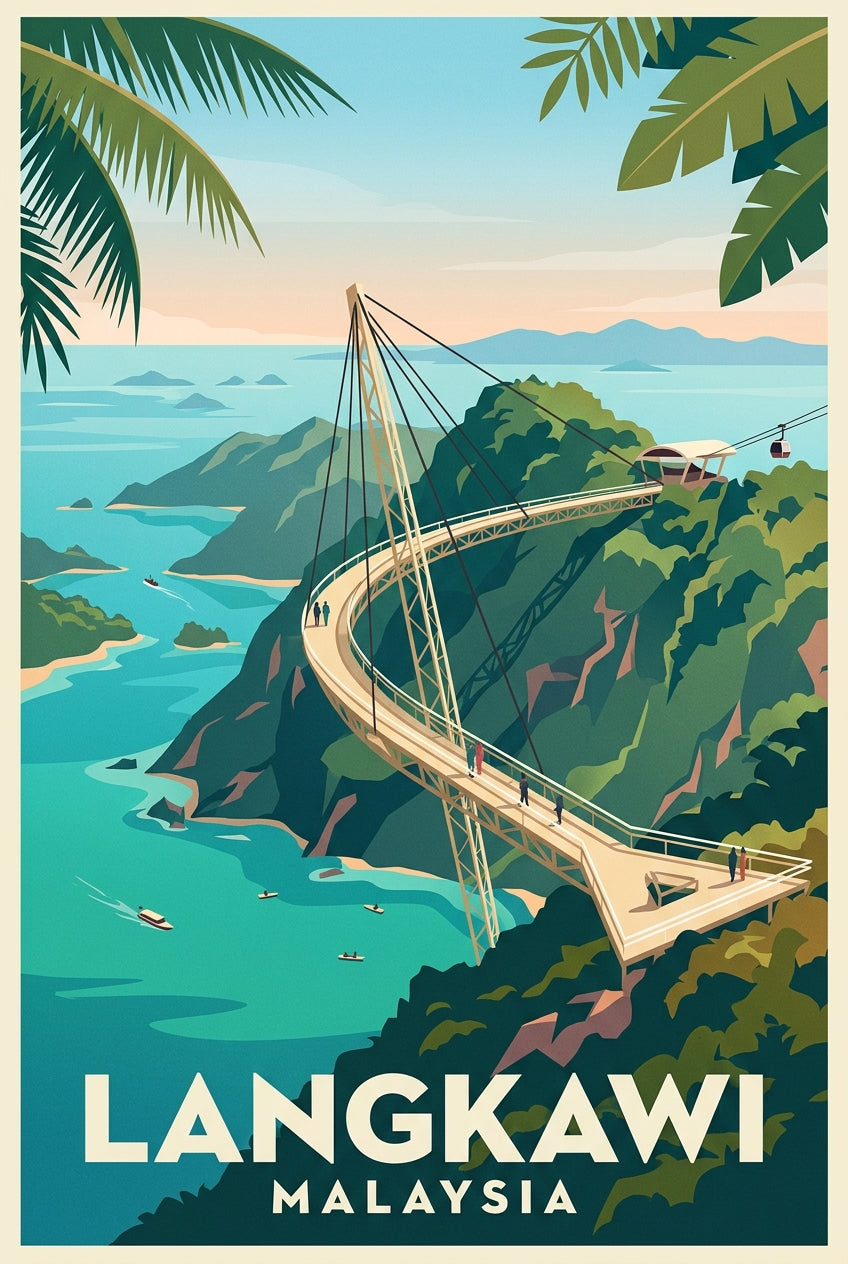 Affiche de Langkawi, poster pont suspendu | Afich