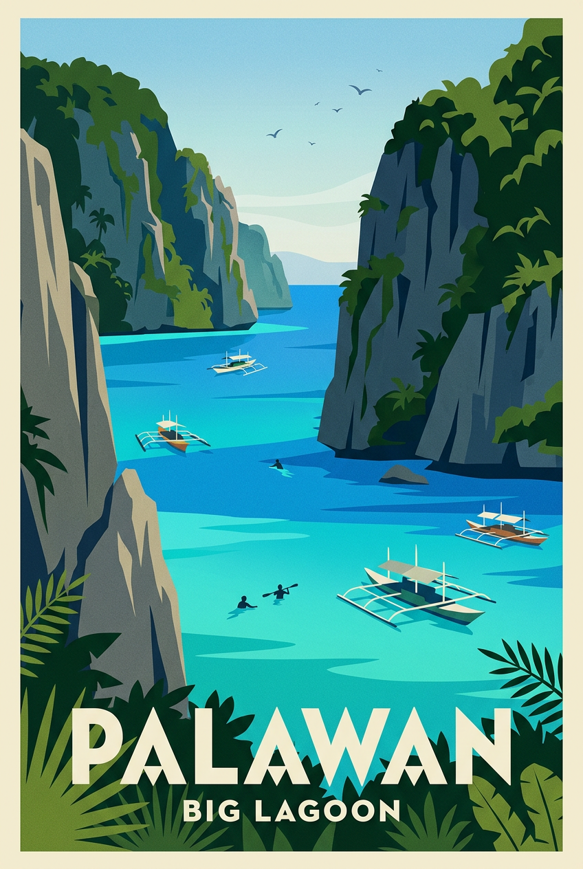 Poster de Palawan, Big Lagoon | Afich