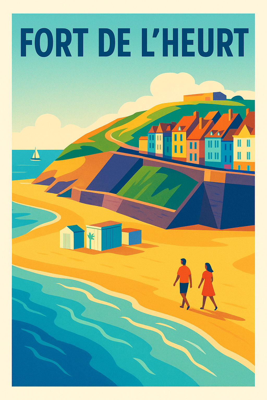 Affiche de Fort de l'Heurt - L'éclat coloré de la Côte d'Opale