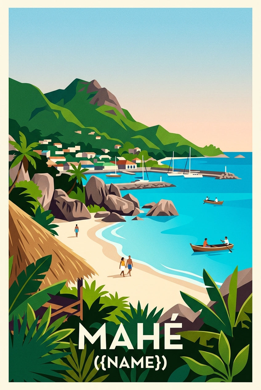 Affiche de Mahé, poster décoratif Seychelles | Afich