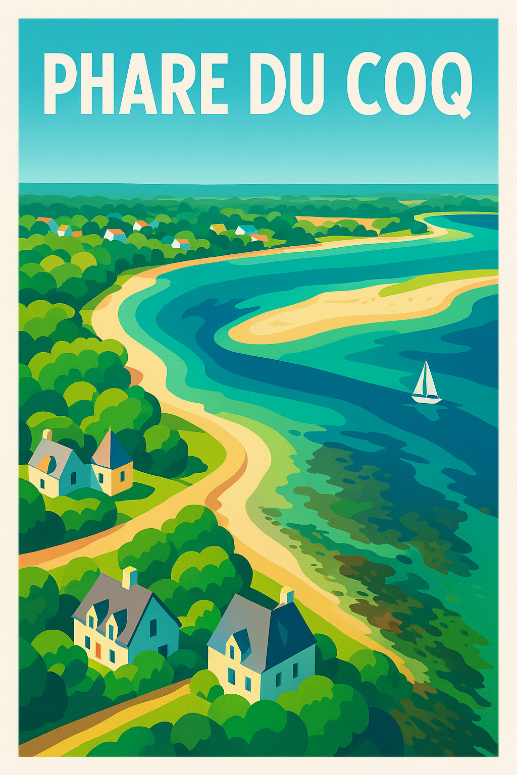 Affiche de Phare du Coq - Évasion maritime et charme littoral