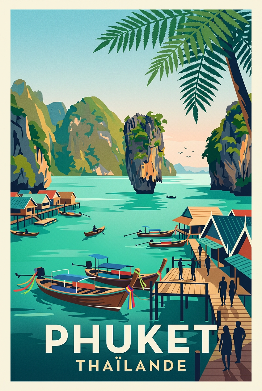 Affiche de Phuket, poster Thaïlande | Afich