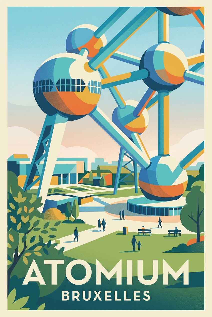 Affiche de l'Atomium, Bruxelles | Afich