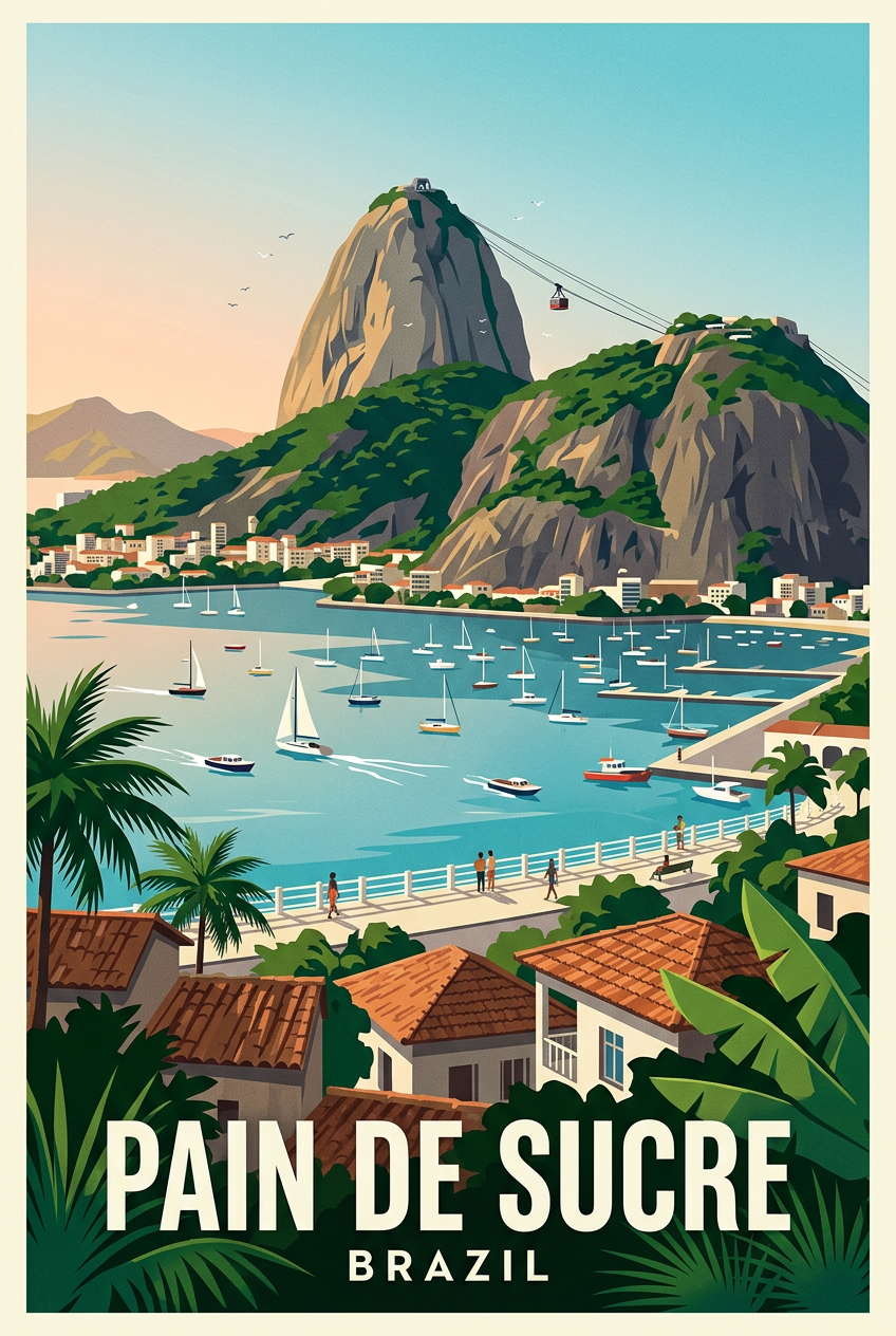 Poster du Pain de Sucre, Rio de Janeiro | Afich