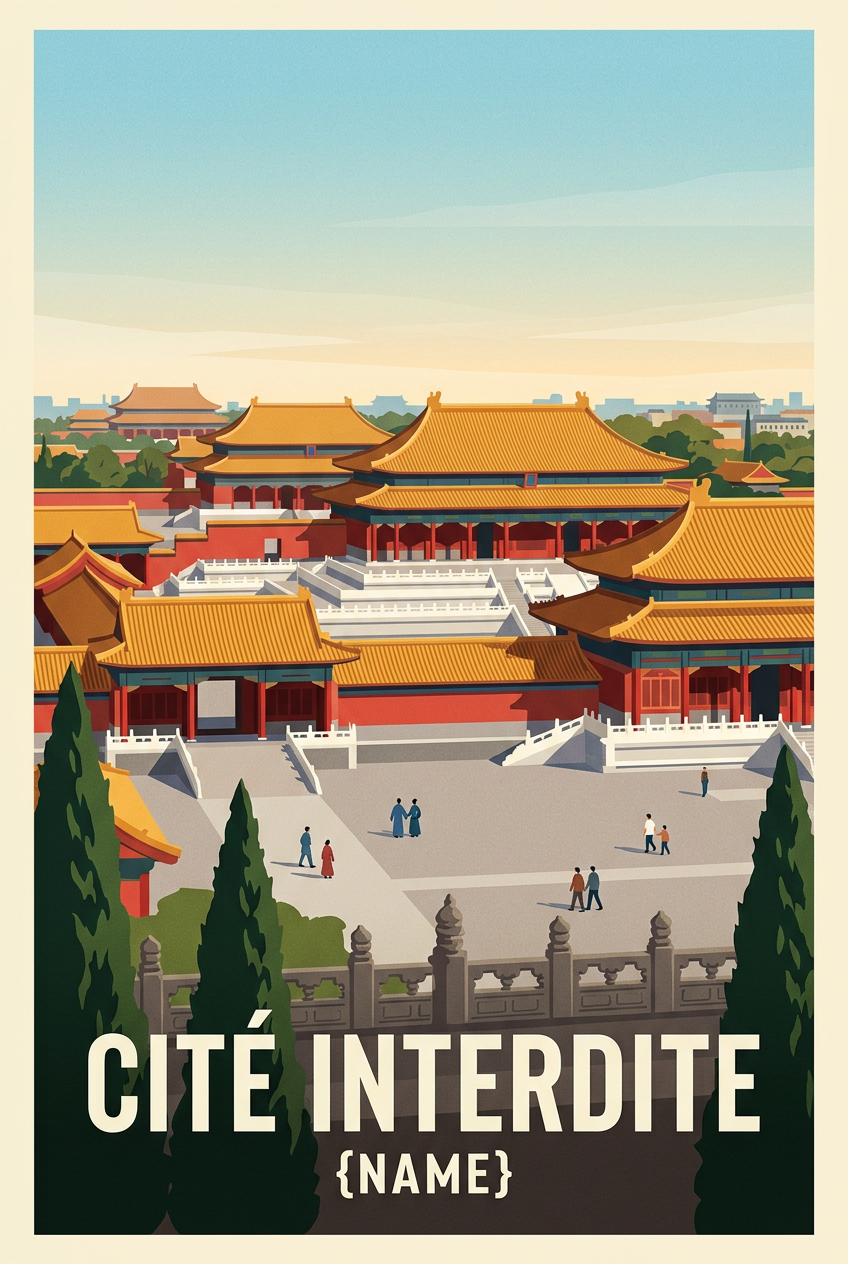 Affiche de la Cité Interdite, Pékin Chine | Afich