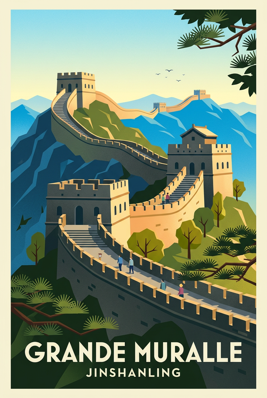 Affiche Grande Muraille, poster Jinshanling | Afich
