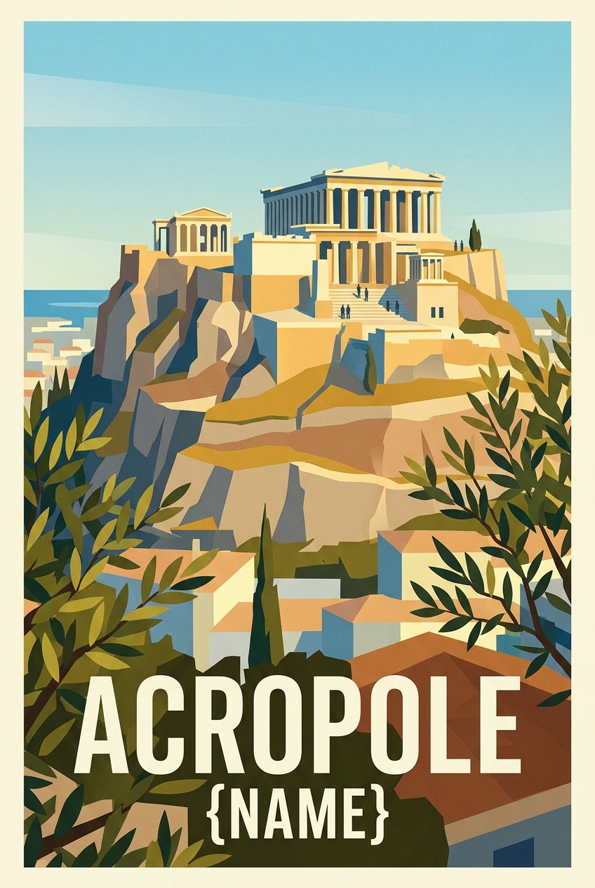 Poster de l'Acropole, affiche Athènes | Afich