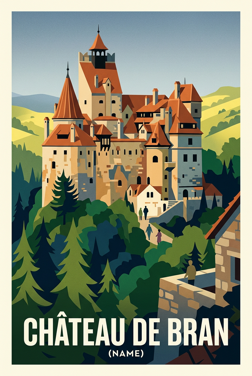 Poster du Château de Bran, Roumanie | Afich