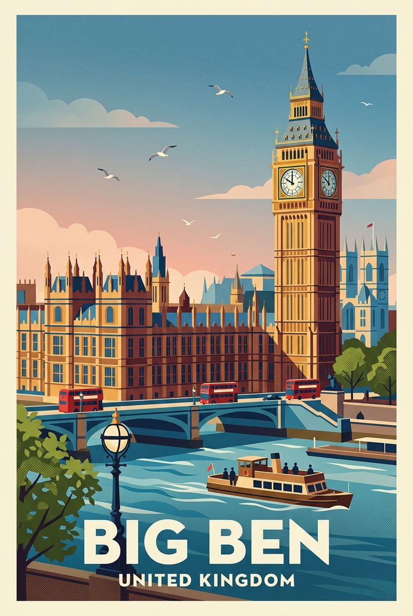 Poster Big Ben, affiche Londres décorative | Afich