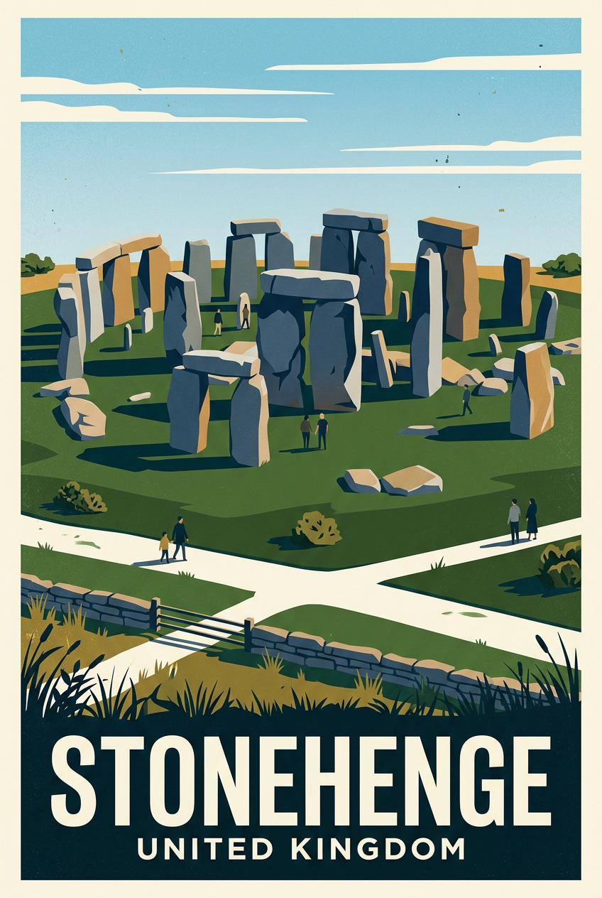 Poster de Stonehenge, affiche Royaume-Uni | Afich