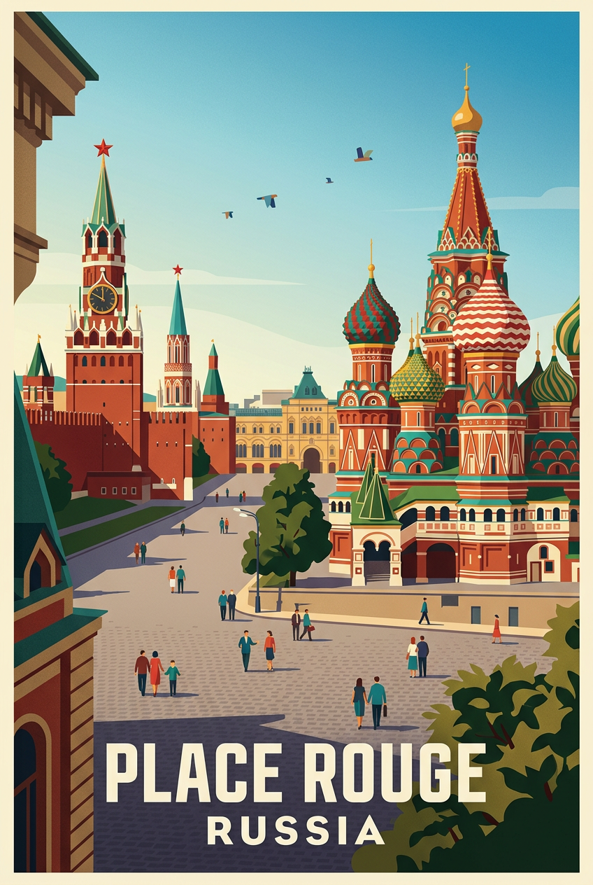 Affiche de la Place Rouge, poster Russie | Afich