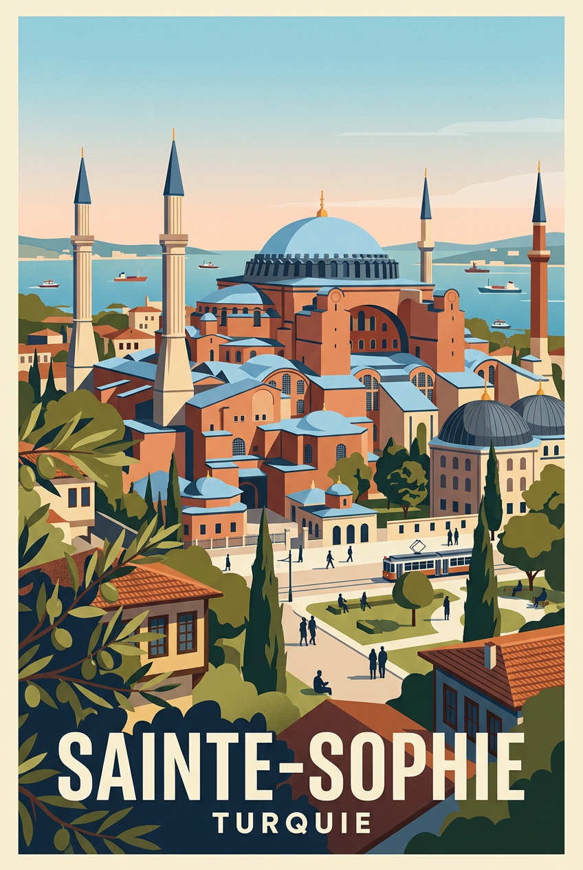 Affiche de Sainte-Sophie, poster d'Istanbul | Afich