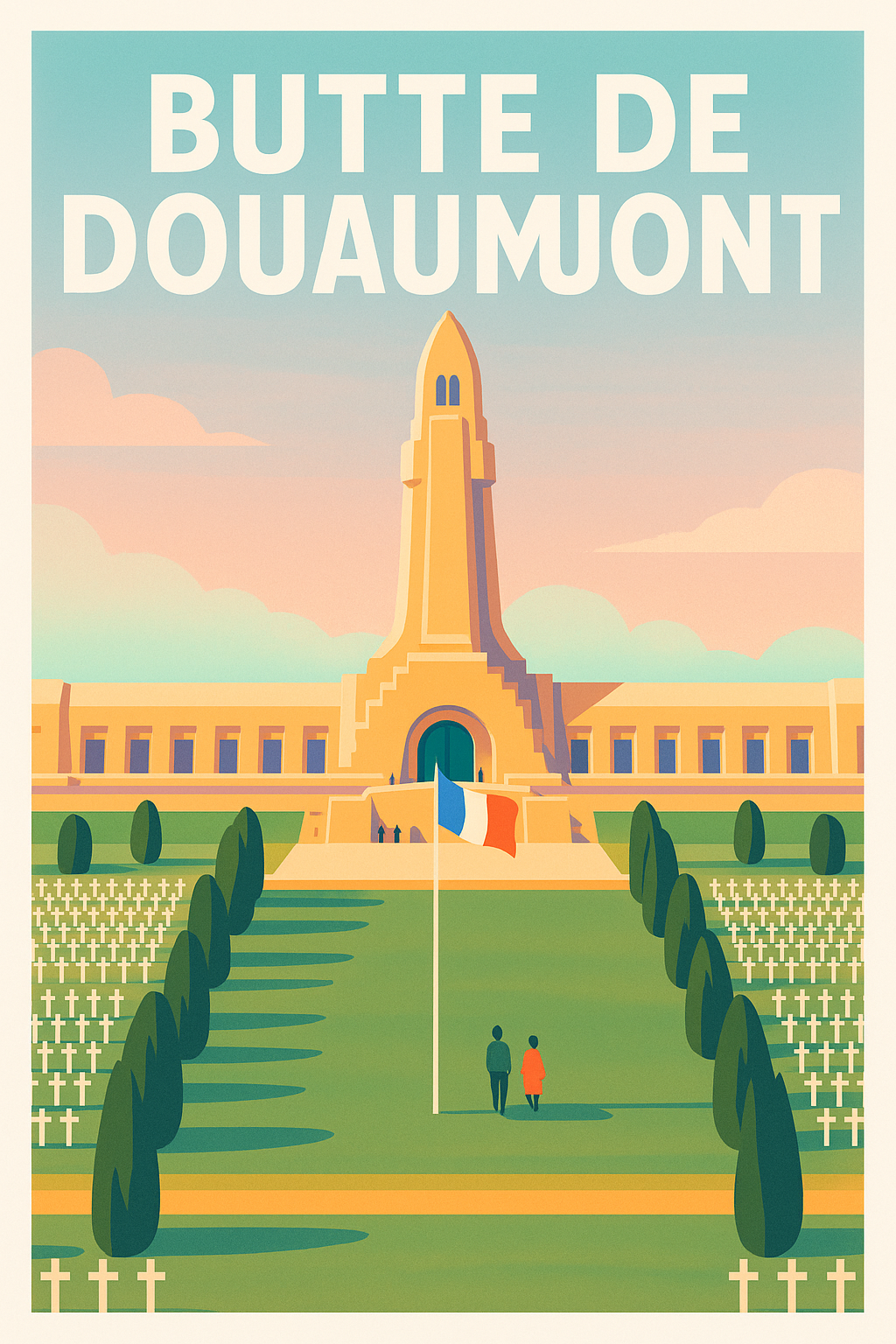 Affiche de Butte de Douaumont - Un hommage solennel et majestueux