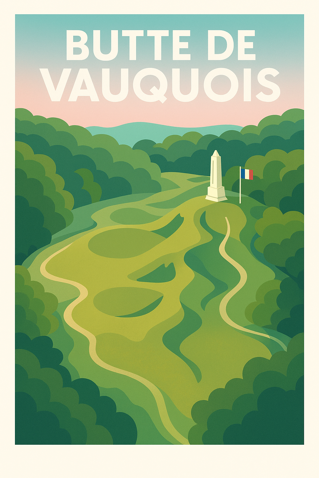 Affiche de Butte de Vauquois - Un sanctuaire d'histoire au cœur de la nature
