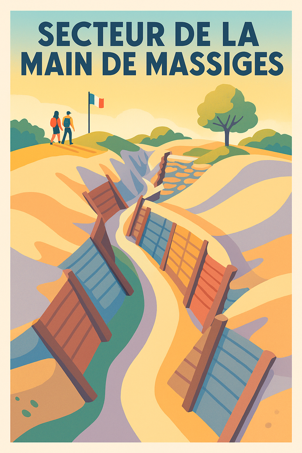Affiche de Main de Massiges - Un voyage émouvant au cœur de l'Histoire
