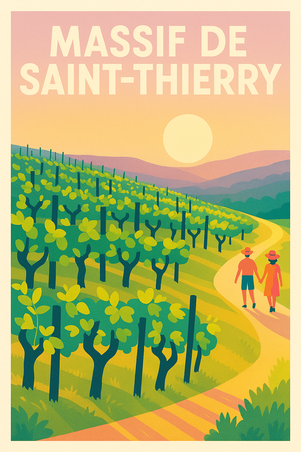 Affiche de Massif de Saint-Thierry - L'élégance des vignobles champenois