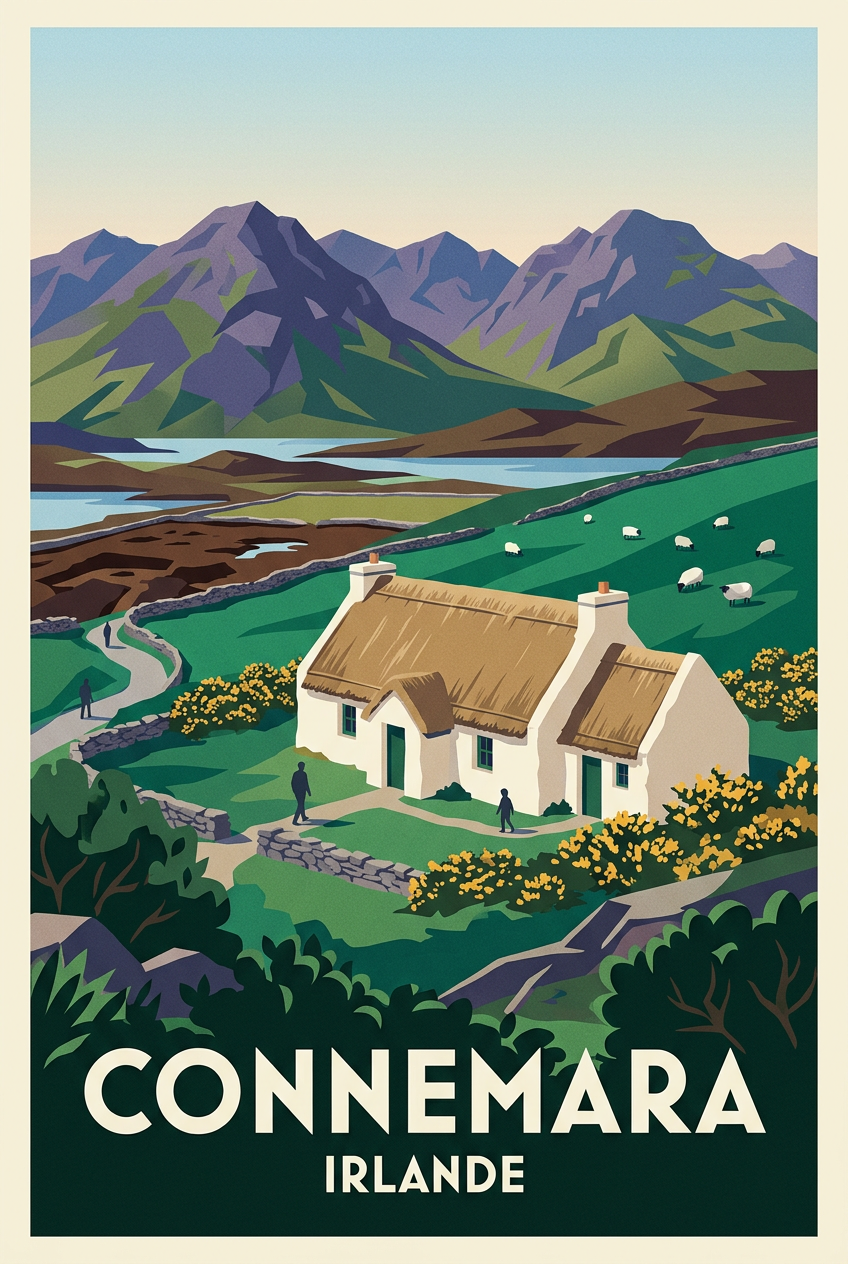 Affiche du Connemara, Kylemore Abbey poster | Afich