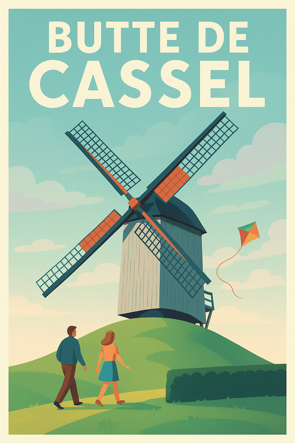 Affiche de Butte de Cassel - Le charme authentique des Flandres