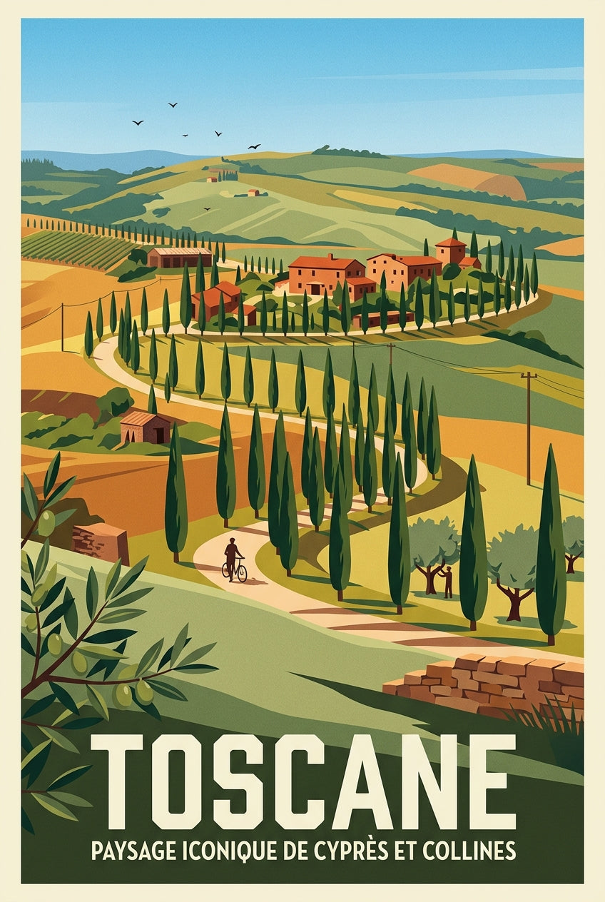 Affiche de Toscane, poster paysage d'Italie | Afich