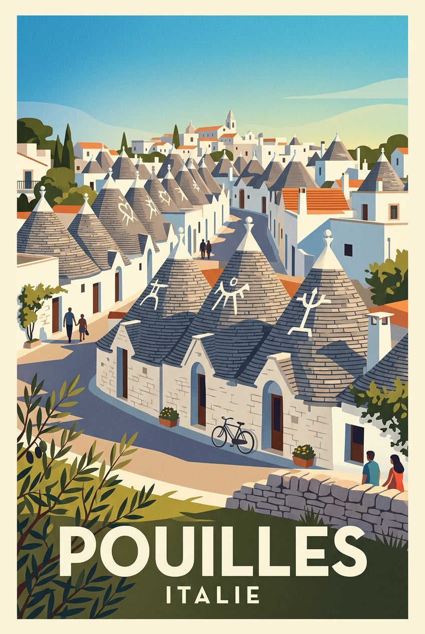 Affiche des Pouilles, Alberobello Italie | Afich
